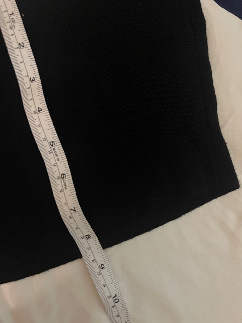 The Drop  Black Ribbed  Cropped Cami with Sweetheart Bust -XS Adjustable Straps - Picture 6 of 8